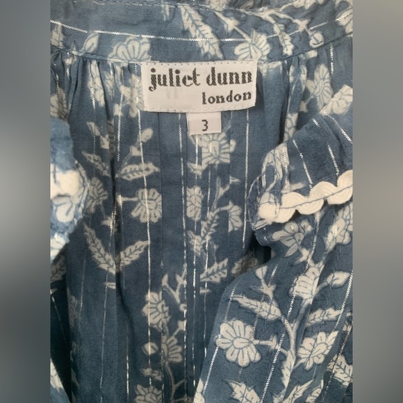 Juliet Dunn Small Flower Block Print Blouson Dress midnight - Picture 6 of 6